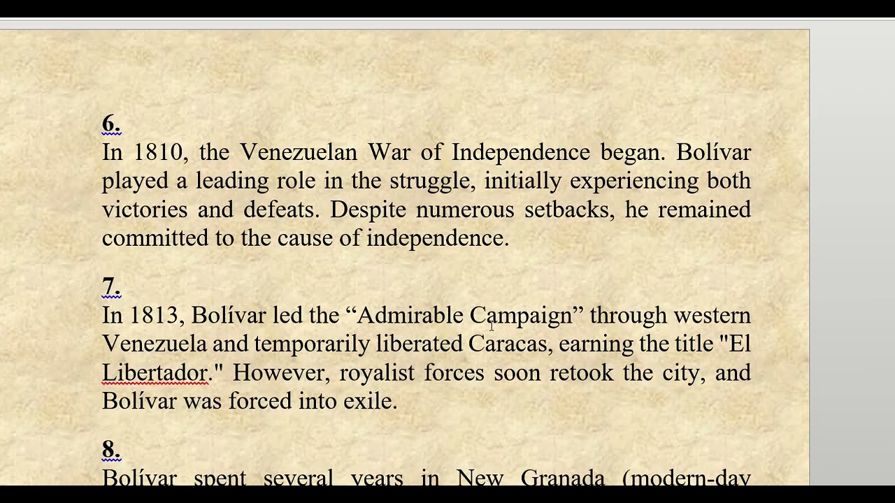 SIMON BOLIVAR LISTENING