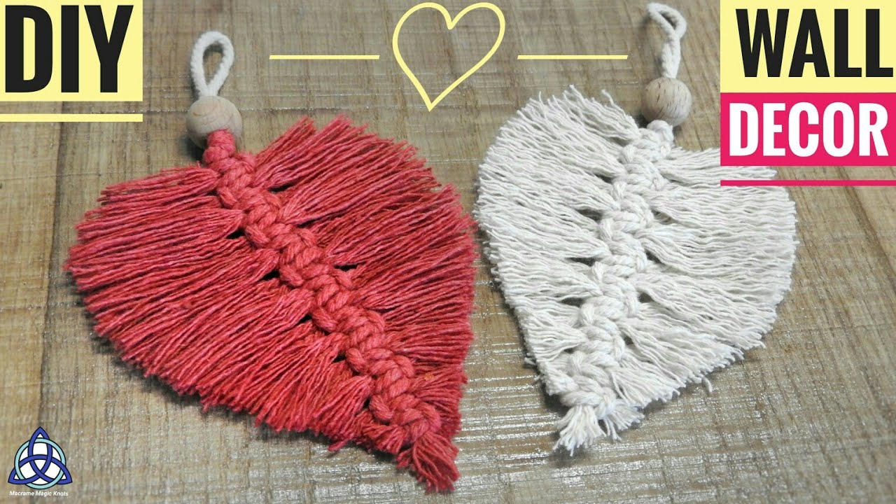 DIY Macrame Heart Wall Hanging - Wall Decoration Ideas