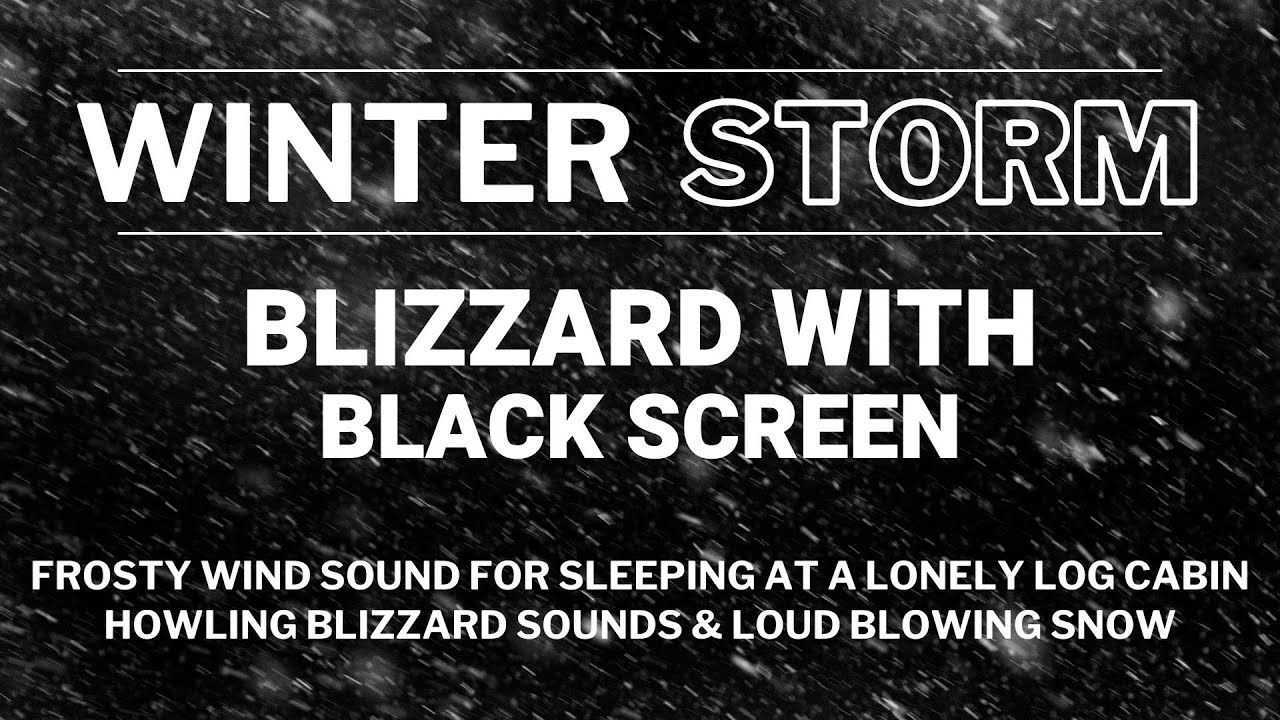 Frosty Wind Sound for Sleeping at a Lonely Log Cabin┇Howling Blizzard Sounds & Loud Blowing Snow
