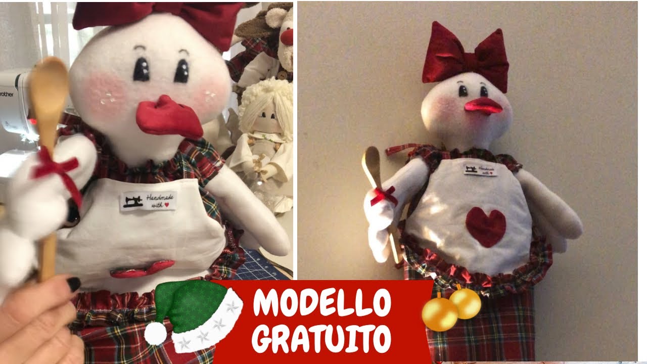 64 💝 LA PAPEROTTA PORTA SACCHETTI 🎄💝 CARTAMODELLO GRATUITO