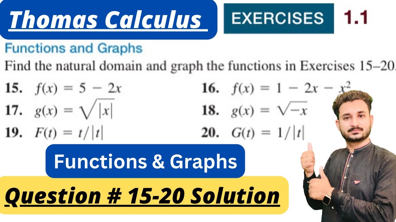 Calculus exercise 1.1 question 15 to 20 solution||Find domain and sketch graph|| MSN Mathematician||