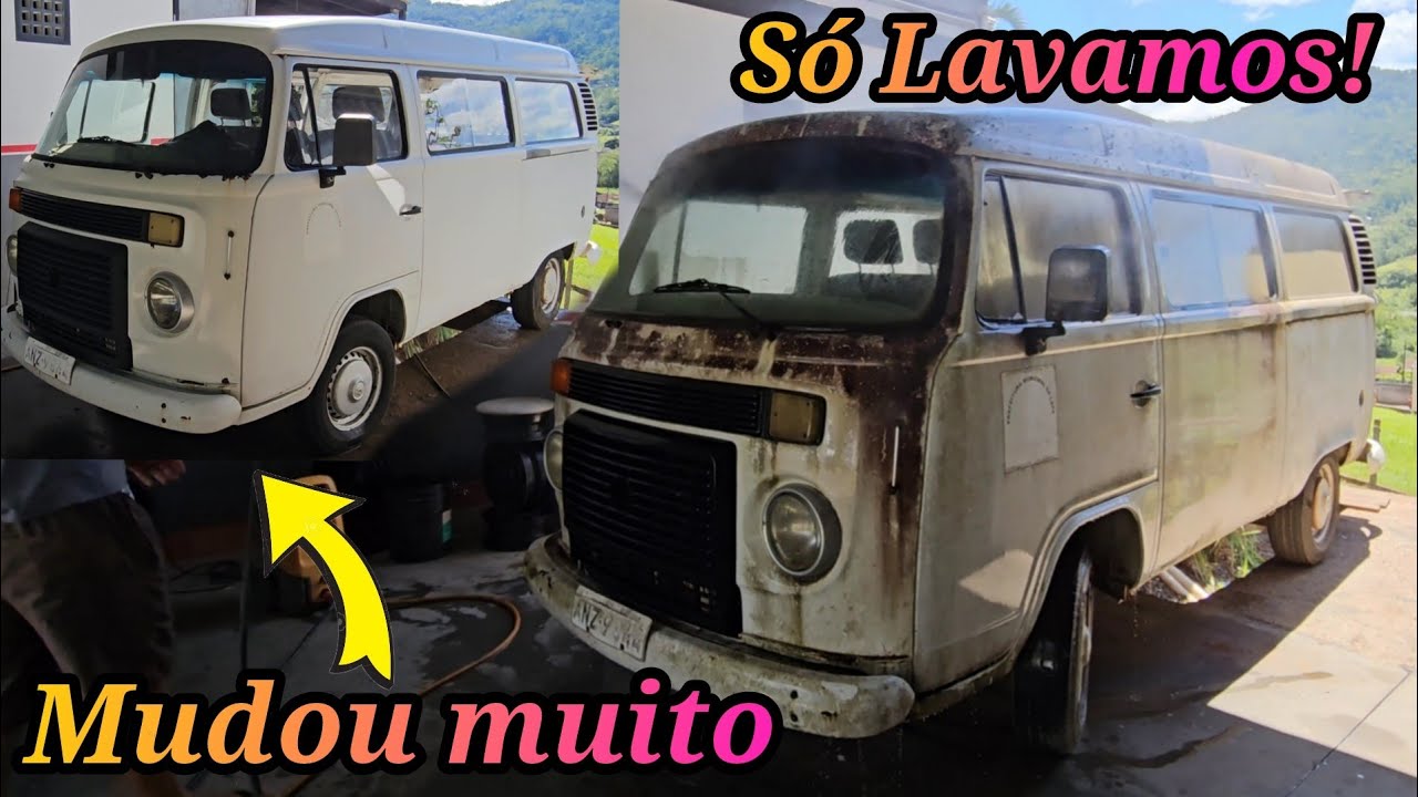 Lavação na kombi do Leilão,  e dica sobre carro entrando água