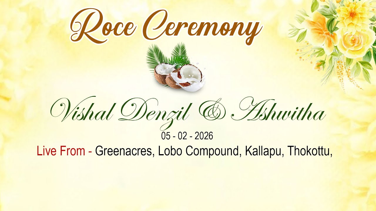 Vishal Denzil Roce Ceremony Live