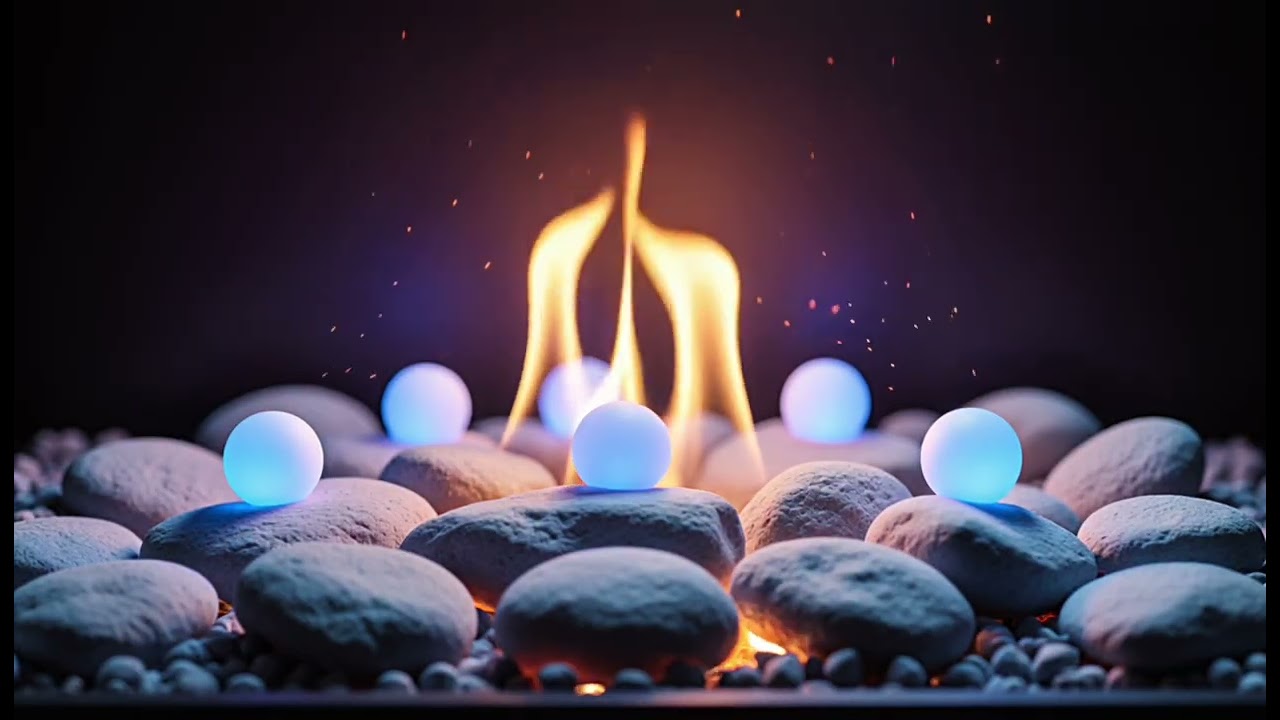 Crackling Fireplace Modern Relax 432HZ 4K Cozy