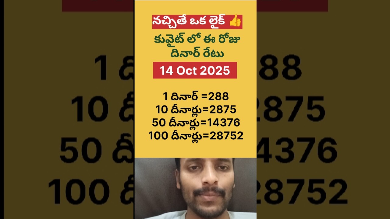 today Kuwait Dinar Rate 14 Oct 25 / దీనార్ రేటు #shorts #kuwait #kuwaitcurrency #dinar