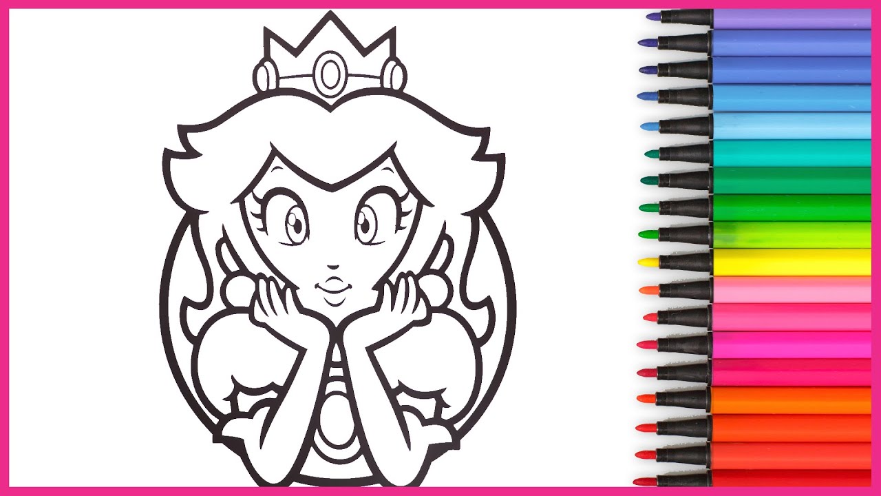 Princess Peach  Reine des Champignons Coloriage