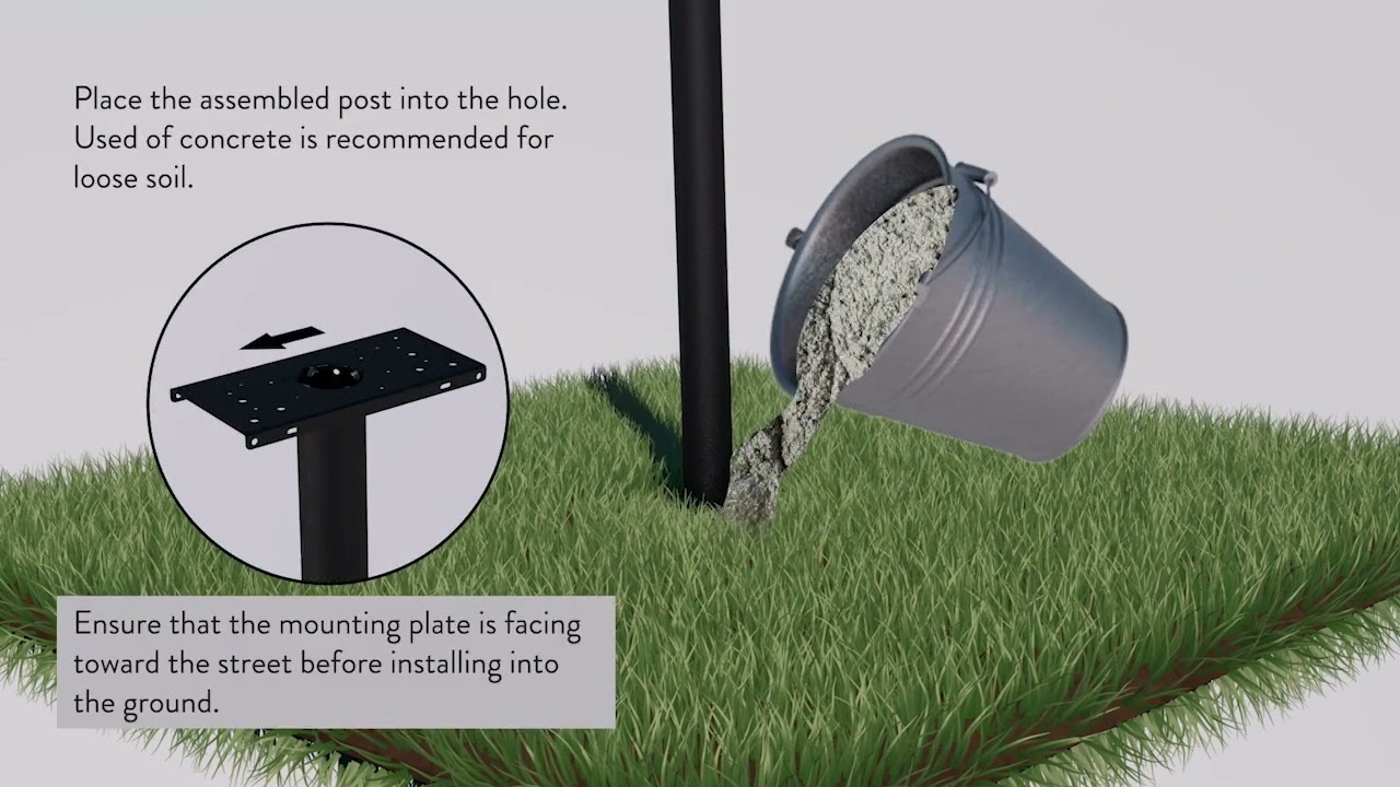 How to Assemble and Install the Pacifica Steel Mailbox Post (Model #7516)