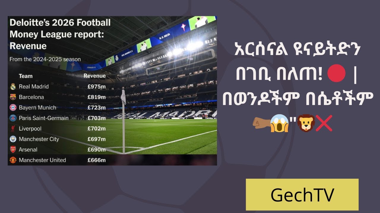 አርሰናል ዩናይትድን በገቢ በለጠ! 🔴 | በወንዶችም በሴቶችም የዓለም ቁንጮ መሆናችን ምን ትርጉም አለው? (ታሪካዊ ስኬት!) LIVE