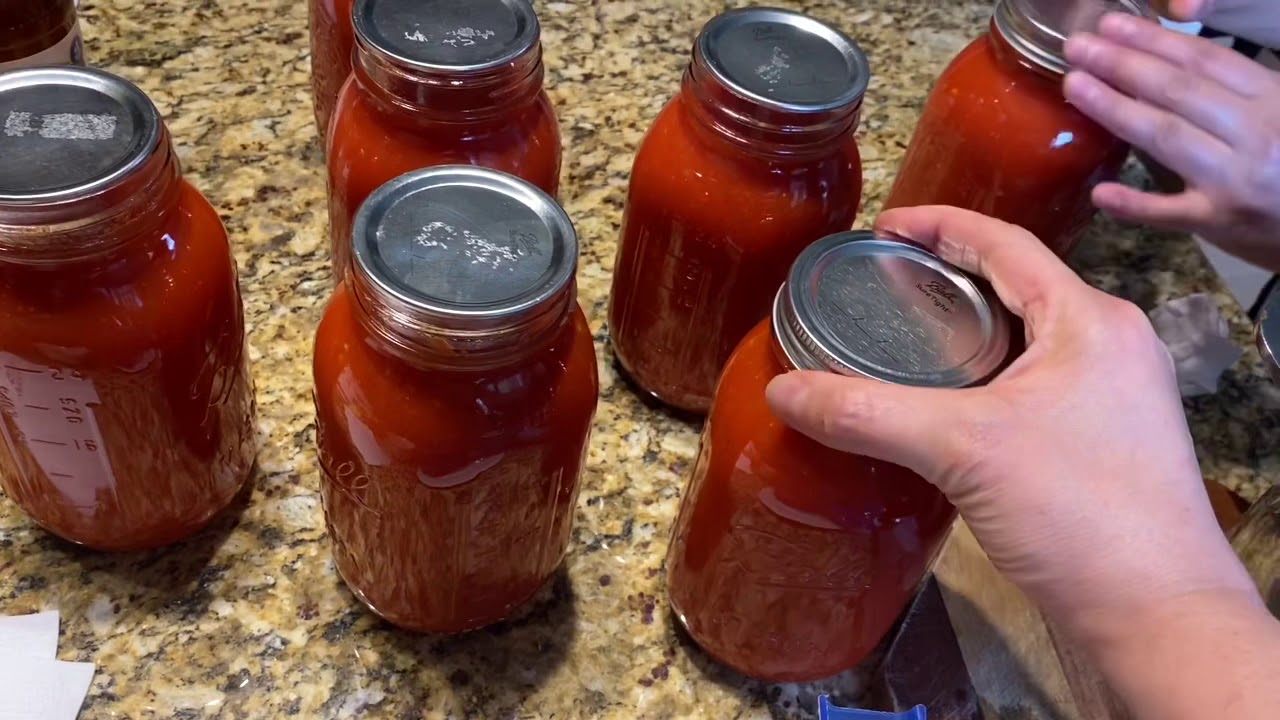 Envasado de salsa de Tomate