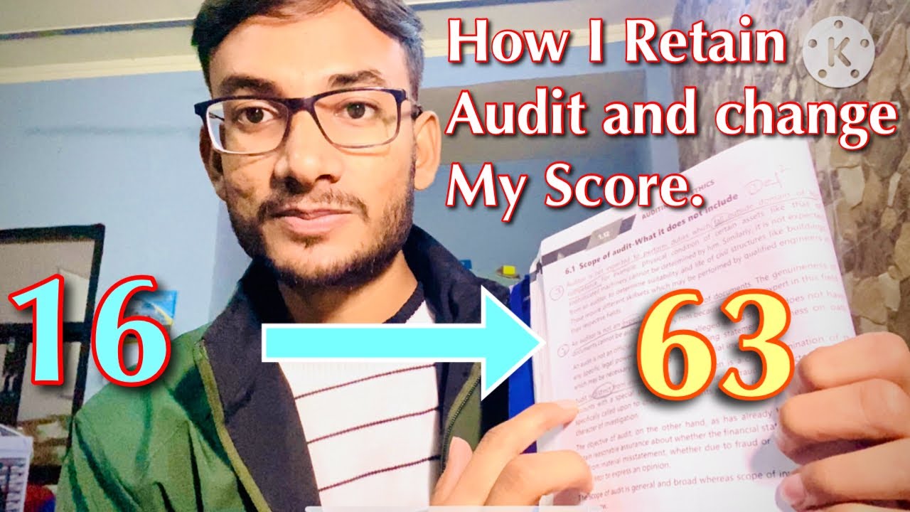 How I Retain Audit and theory Subject which change my score from 16 to 63. #cainter #caexams