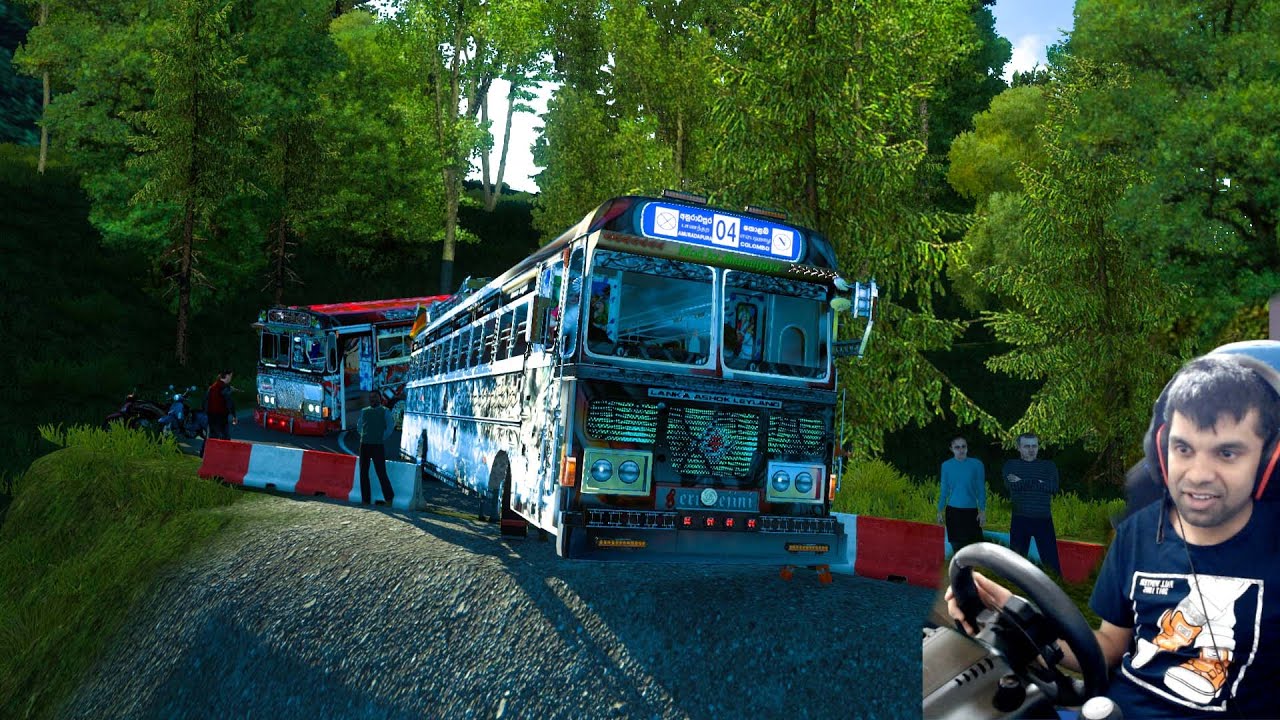 දෙතුන්පාරක් බ්‍රේක් හැහුවත් වැදුනෙනෑ. බස්එක ප්‍රපාතයට|Ets 2 multiplayer convoy | #ets2 #srilankabus