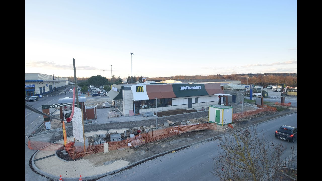 Construction d’un restaurant Mc Donald's - Ribérac (24) - Time-lapse