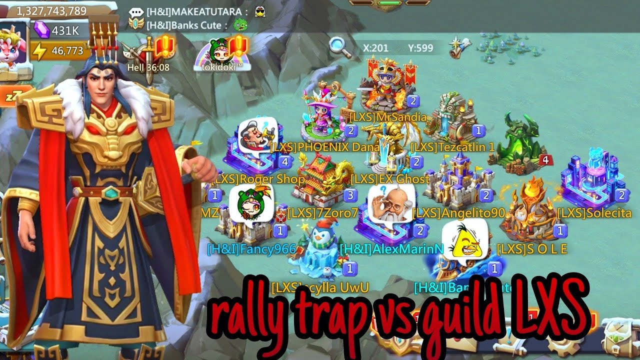 LORDS MOBILE RALLY TRAP VS GUILD LXS, 2 RALLY 