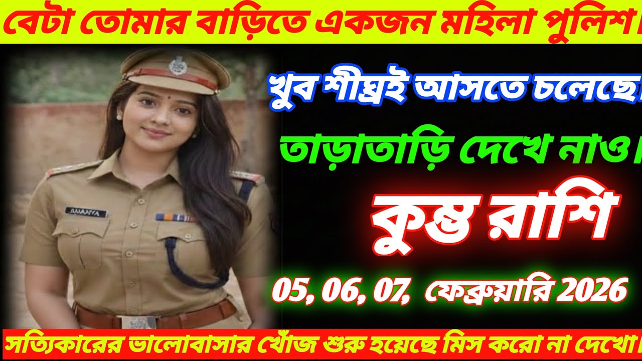 কুম্ভ রাশি ♒ | বেটা, তোমাদের বাড়িতে আসছে একজন পুলিশ মহিলা 😱 | 05–07 ফেব্রুয়ারি 2026 Kumbh Rashi !