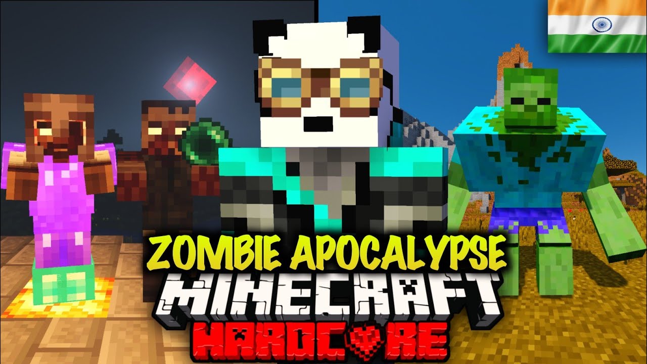 I Survived 100 Days as Indian Engineer in Zombie Apocalypse in Minecraft (hindi)