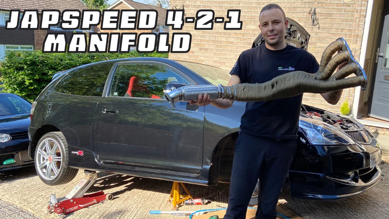 Installing new exhaust manifold Civic Type R *JAPSPEED 4-2-1 MANIFOLD*