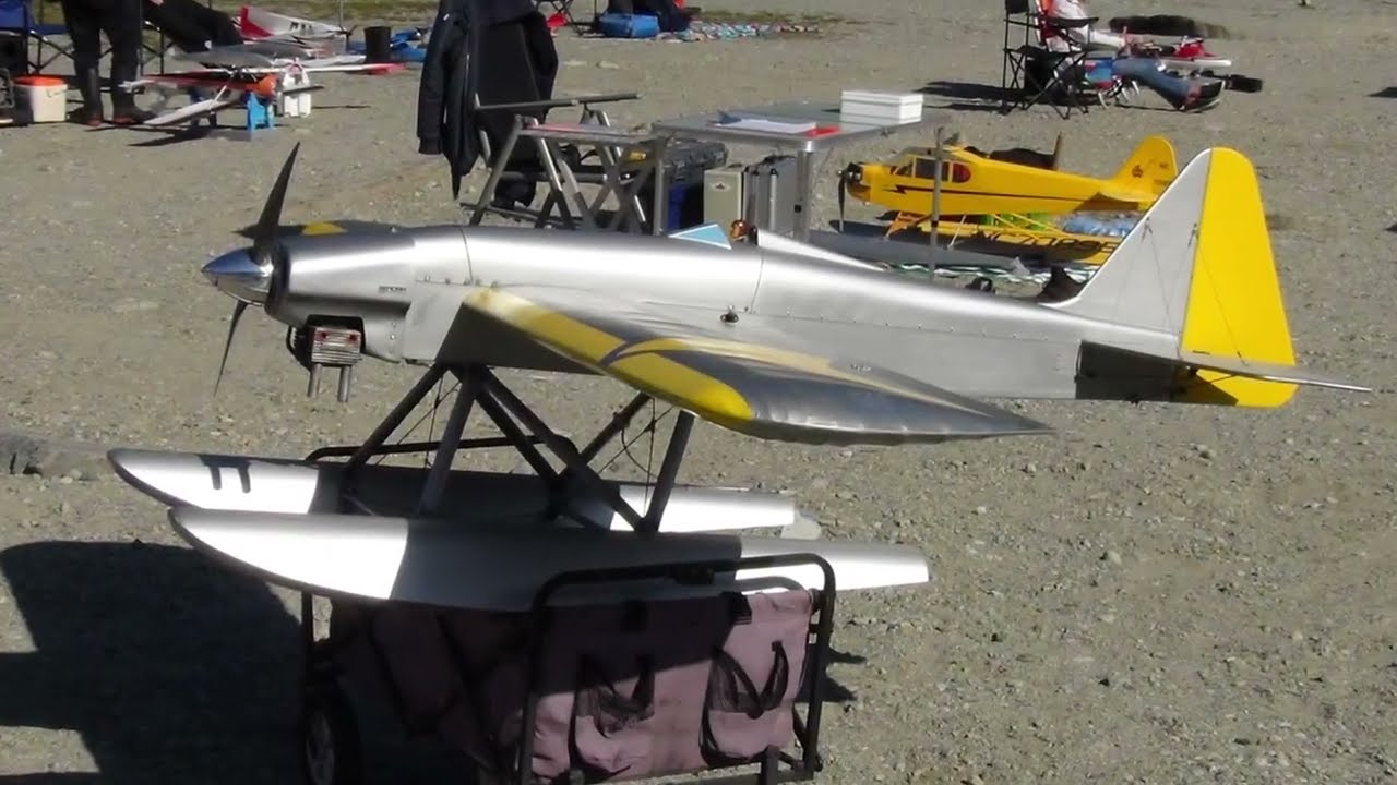Schneider Cup Float Plane Racer with engine problems
