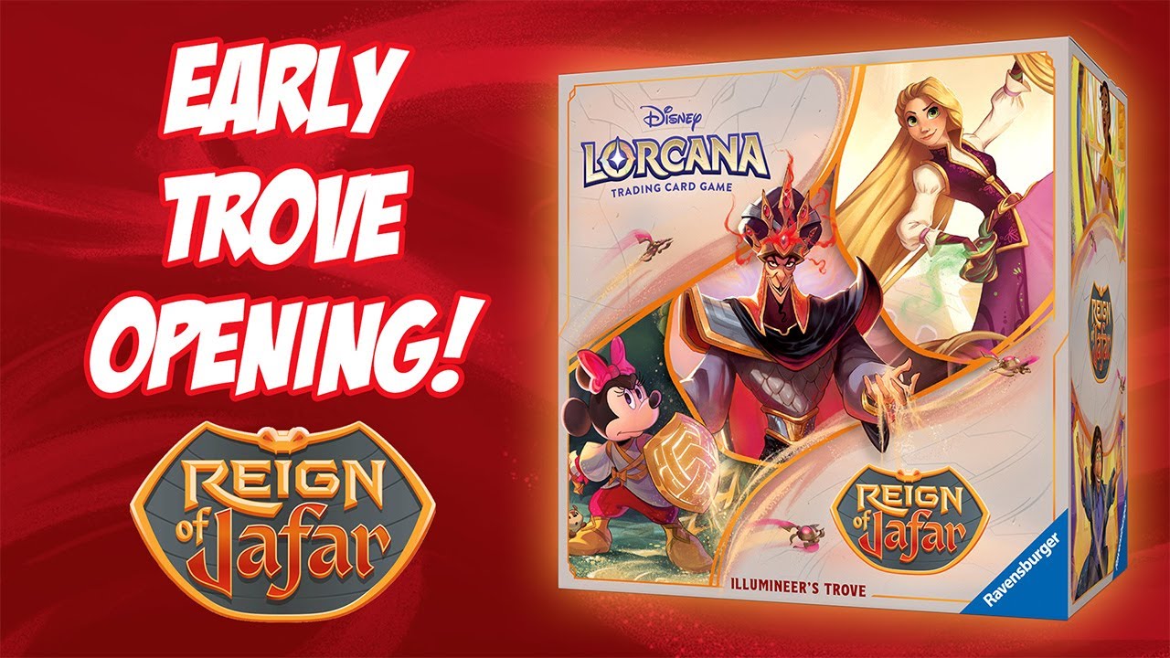 EARLY UNBOXING! Disney Lorcana REIGN OF JAFAR Illumineer’s Trove!