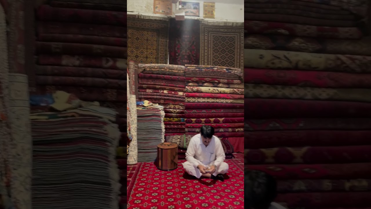 Handmade afghan carpets-Peshawar Afghan market #handcraft #afghanculture #handmade #rugs #peshawar