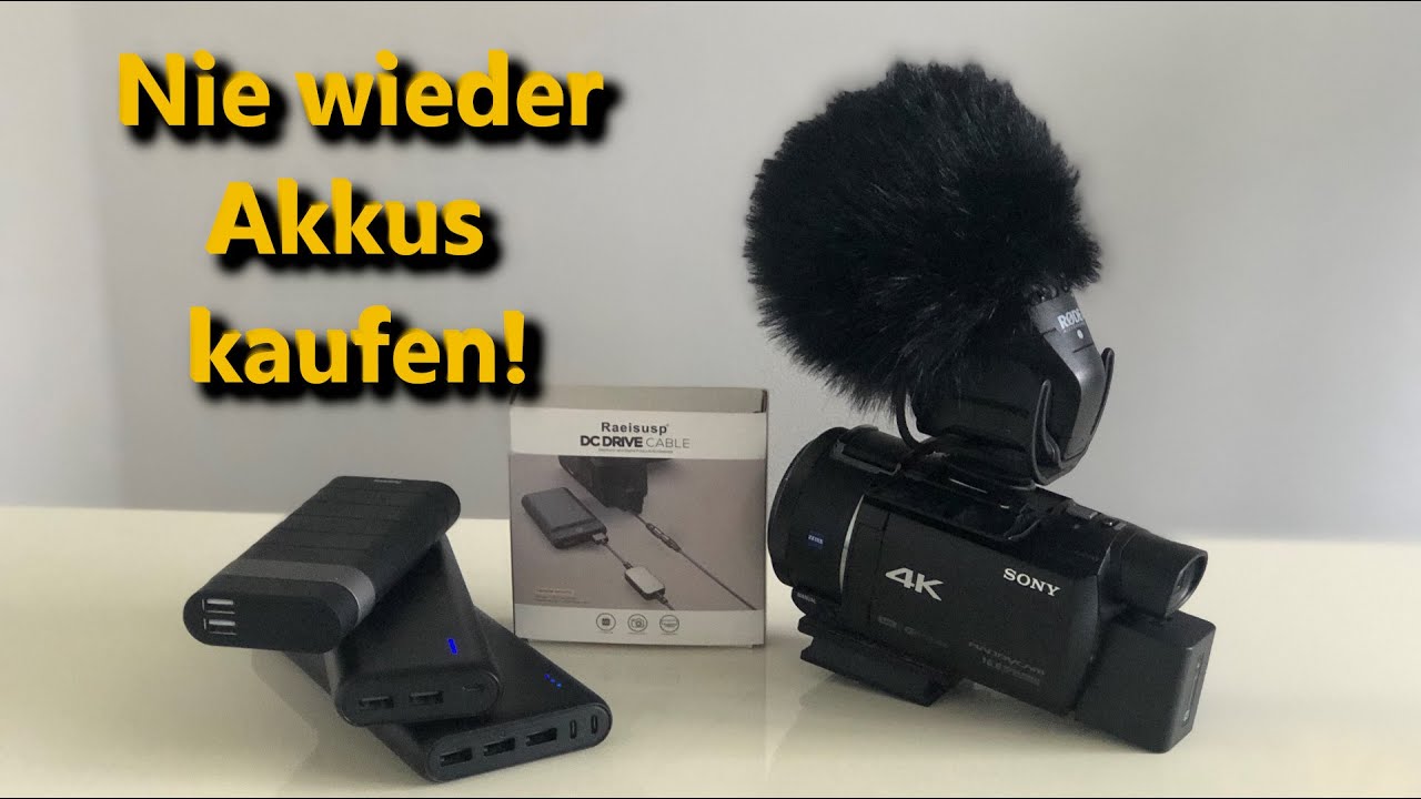 Sony AX53 /AX100E Powerbank als Akku (NPF-V70A)nutzen