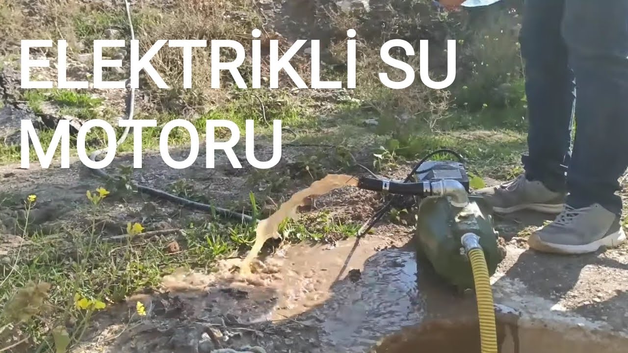 Yeni Elektrikli Su Moturumla kanaldan su çektik. 60 metreye sorunsuz ulaştı.