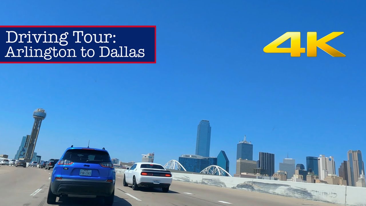 DFW Driving Tour: Arlington to Dallas (via 20 and 35) 4K