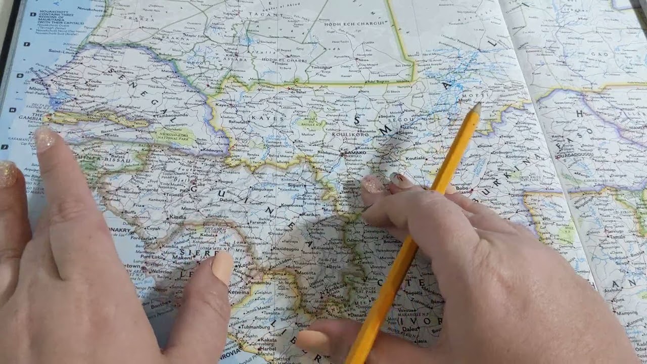 ASMR ~ Guinea History & Geography ~ Soft Spoken Map Tracing