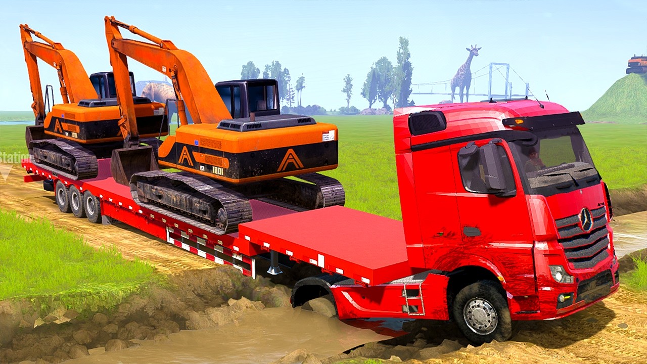 Heavy Haul in Extreme Conditions MudRunner Modded Truck #124 #snowruner #mudrunner #speedbumps