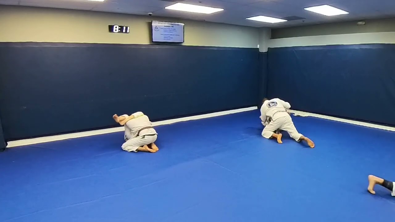 Mixed Rolling: Purple v Brown belt, Combatives v Blue belt. Gracie Jiu Jitsu Sparring