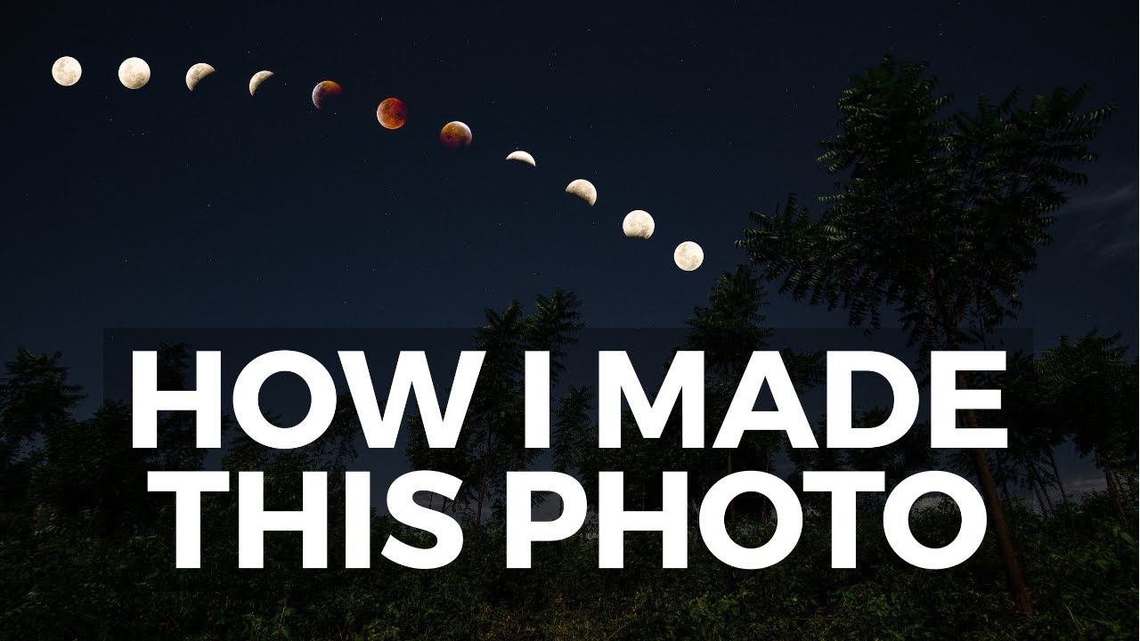 Как создать композицию лунного затмения в Photoshop