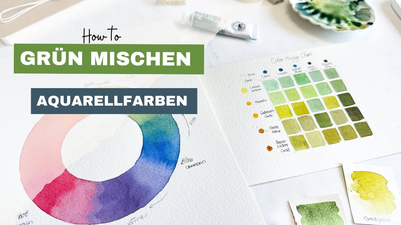 Aquarell Tutorial - Grün mischen
