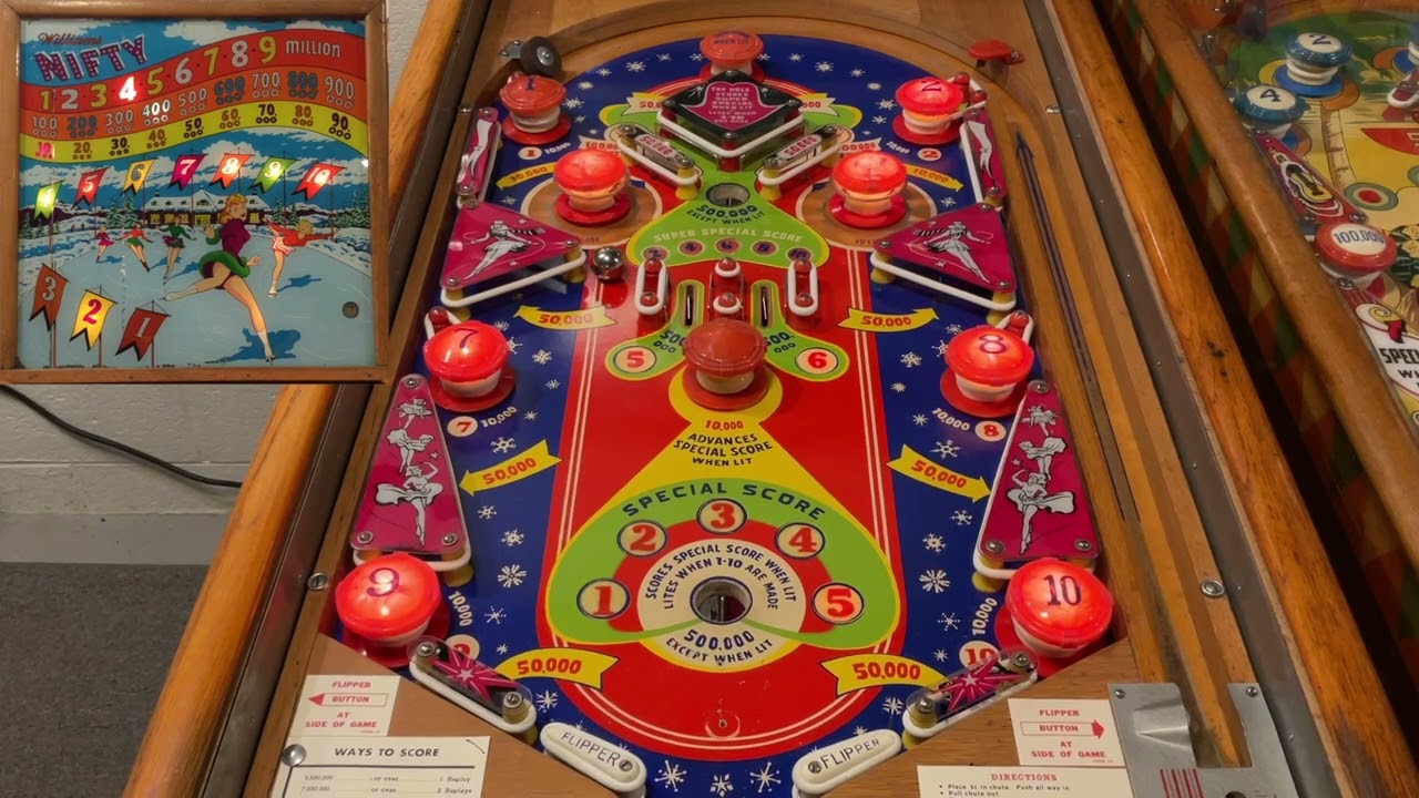 1950 Williams NIFTY woodrail pinball machine
