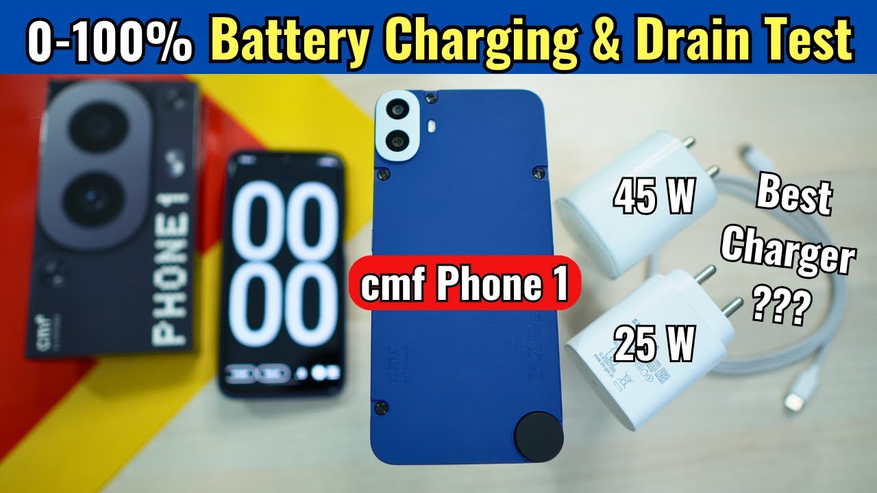 cmf Phone 1 Battery Charging & Drain test - Review | Benchmark, Gaming, Heating