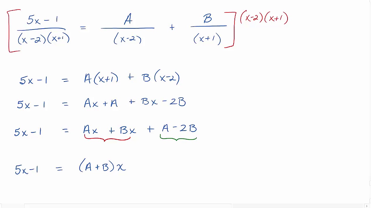 Partial Fraction Decomposition - Case 1