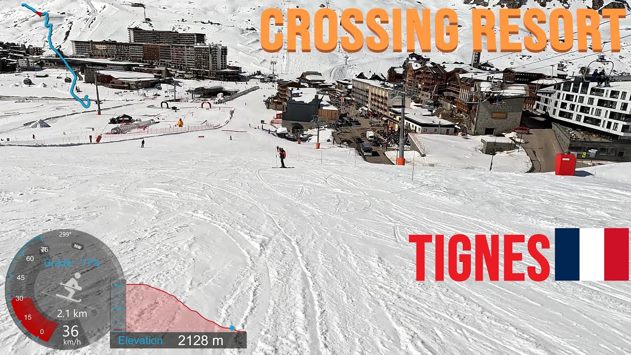 [4K] Skiing Tignes, Crossing Resort - Tommeuses to Col des V&eacute;s, France, GoPro HERO11