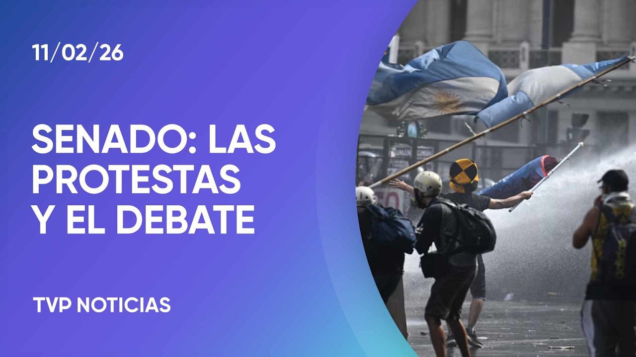 Reforma laboral: las protestas afuera y el debate dentro del Senado