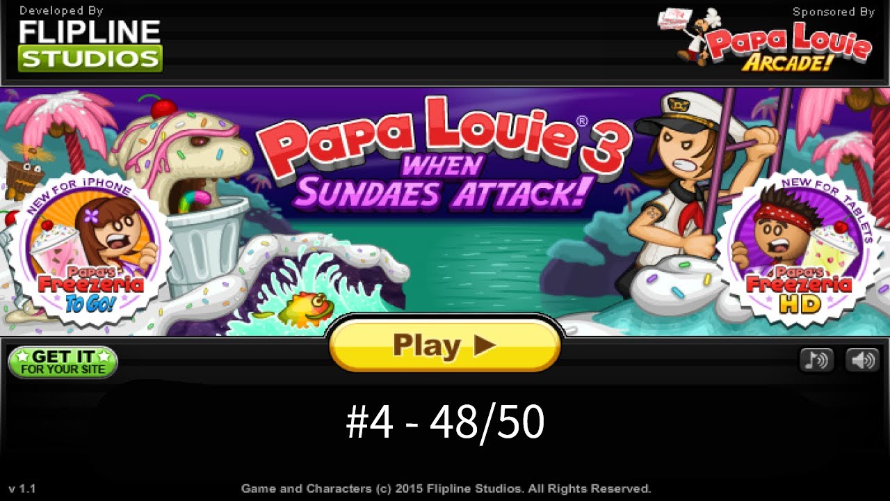 [해외 플래시] Papa Louie 3: When Sundaes Attack! 4화 - 48/50까지