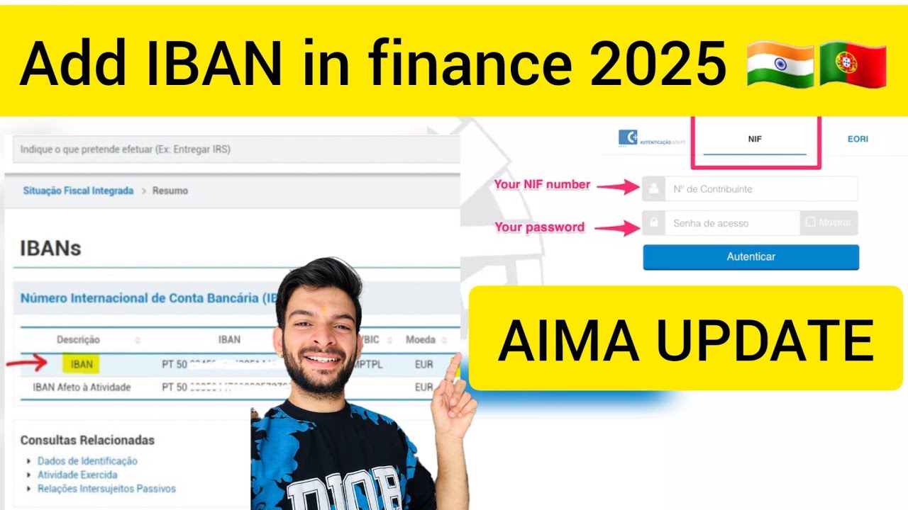 AIMA UPDATE How to add IBAN/ Bank Account in finance portal in portugal 2025 #portugal2025 #europe