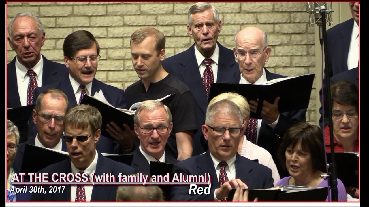 At The Cross with family and Alumni   -  Red