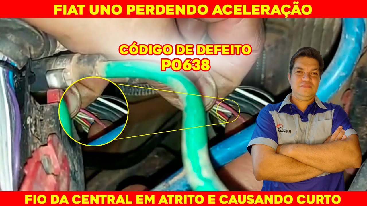 Fiat Uno perdendo aceleração com código de defeito P0638, veja o problema resolvido