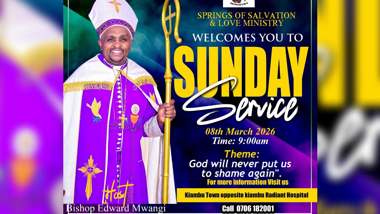  WELCOME TO OUR 10TH SUNDAY SERVICE WITH BISHOP EDWARD MWANGI.
