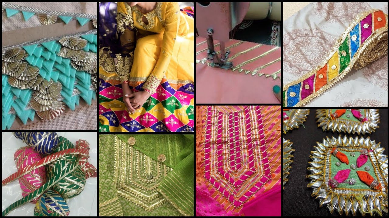 Very very beautiful Gota laces design/Gota lace designing ideas/Gota work suits