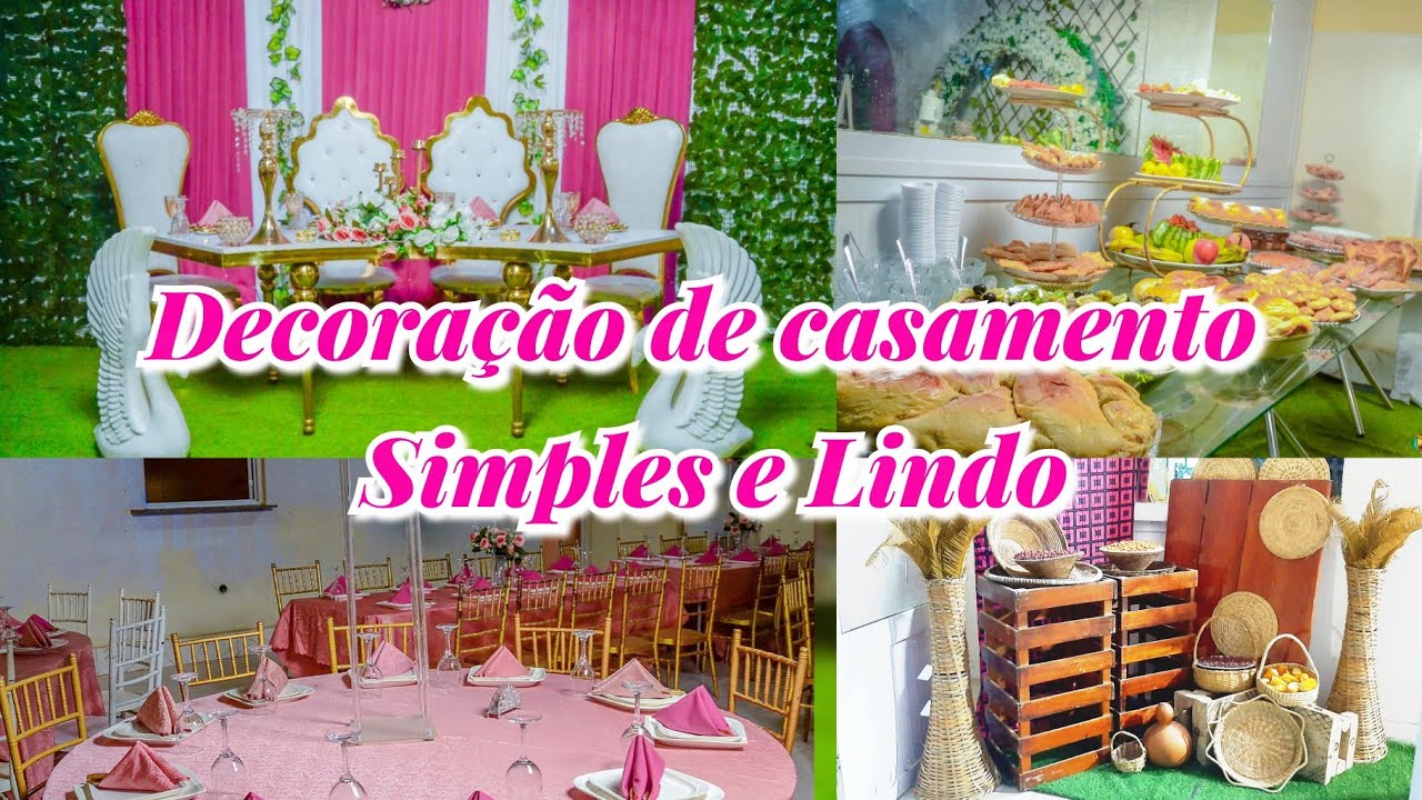 Decoração de Casamento Simples e Lindo na cor Rosa Velho em Angola/ Erika Angolana
