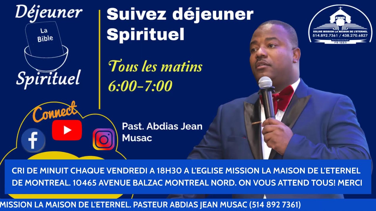 DEJEUNER SPIRITUEL AVEC PAST ABDIAS