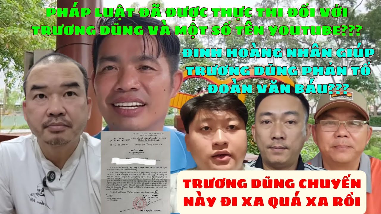 🔥 Pháp Luật Sẽ Được Thực Thi Đối Với Trương Dũng & Một Số Tên. Lá Đơn Quyền Lực Của Bộ Công An.