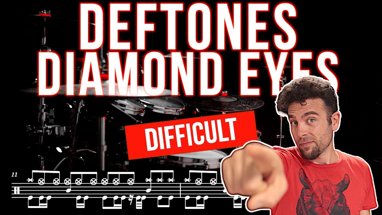 Deftones - Diamond Eyes - Drum cover (with scrolling drum score)