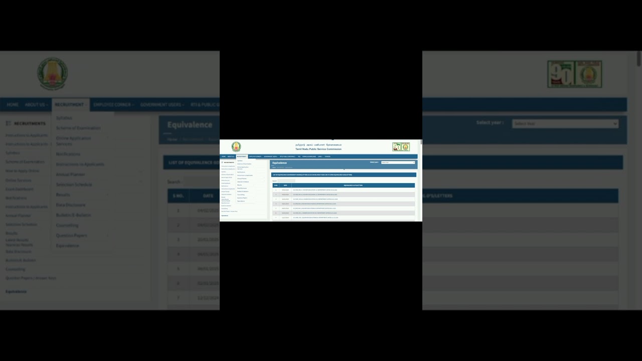 TNPSC-EQUIVALENCE CERTIFICATE FOR OCV