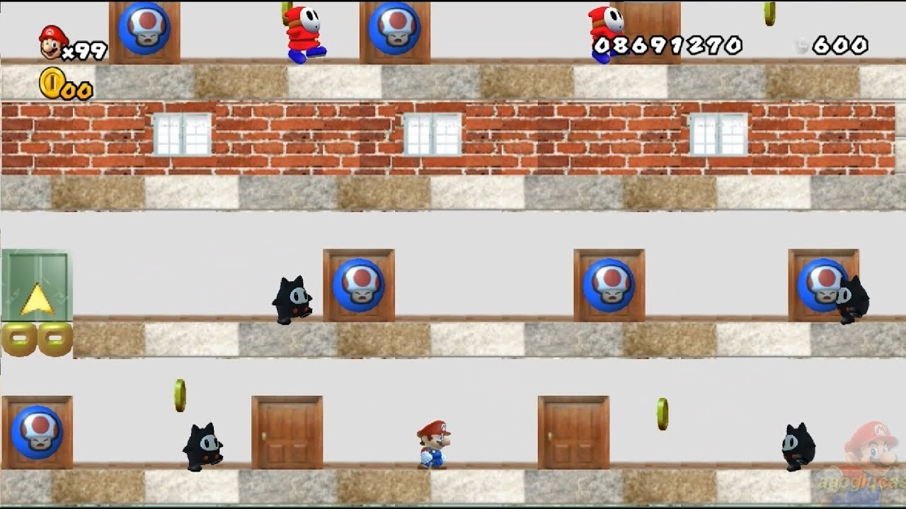 New Super Mario All Stars HD: Hotel Mario REMAKE 100% Morton's Hotel and Roy's Hotel (1/4)