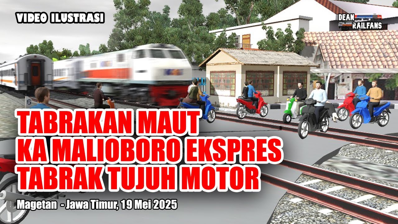 KECELAKAAN MAUT KA MALIOBORO EKSPRES TABRAK 7 MOTOR - 4 Orang Meninggal Dunia | Train Simulator
