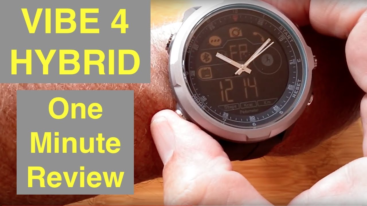 ZEBLAZE VIBE 4 HYBRID Analog/Digital 5ATM Waterproof Smartwatch: One Minute Overview